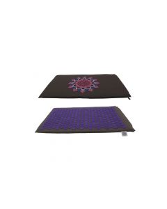 Acupressure/ Shakti Mat Grey With Purple Spike (Om Lotus)