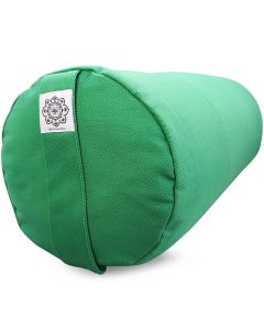 Yoga Bolster de algodón teñido Verde liso