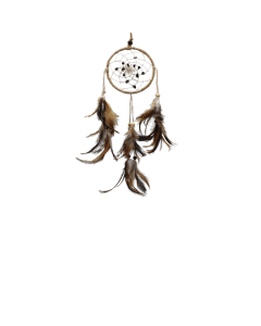 DREAMCATCHER HEMP CORD-NATURAL WITH CHIPS STONE