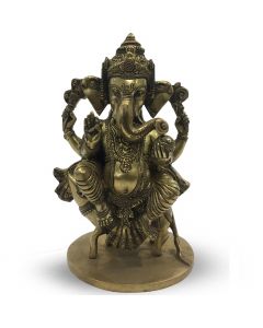 Ganesha sentado en rata 27cm