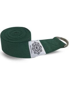 Green Cotton Yoga 8 Ft. Strap With Wrapped 1.5’’ D-Ring