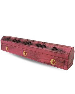 Caja de incienso de madera Rosa 30cm