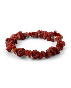 Bracelet chips stones Red jasper