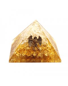 Orgoniet Piramide Bergkristal & Citrien, Aartsengel Uriël
