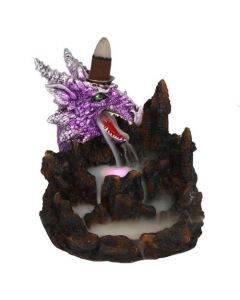 Purple Dragon Backflow Incense Burner With Light.