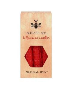 Pack of 6 'Red' Beeswax Spell Candles