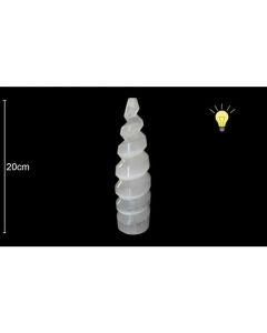 Lámpara Selenita Espiral 20 Cm