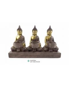 Escultura Portavela Buda Meditando