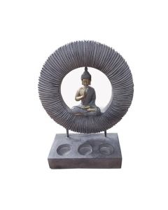 Escultura de Buda Meditando Portavelas