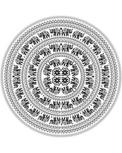 Round Cotton Tapestry 72