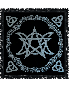 Mantel para Altar Triple Luna Pentagrama 60X60 cm