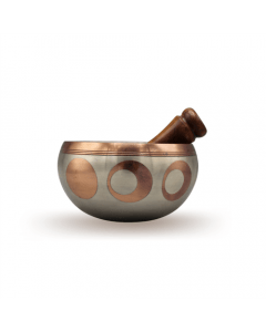Silver copper singing bowl