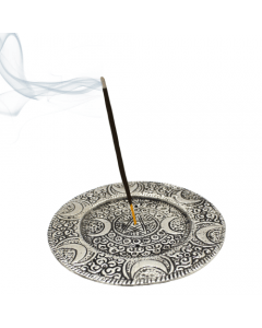 Incense Holder Moon & Pentacle Antique Finish-