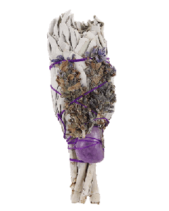 Spiritual Healing Sage Torch (amethyst) 10 cms