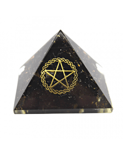 Orgonite Piramide - Zwarte Toermalijn, Pentagram