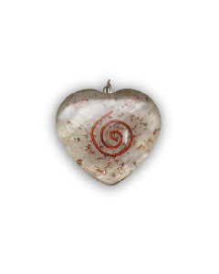 Colgante Orgón Corazón-Selenita-Espiral