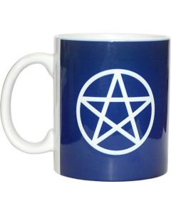 Ceramic White Coffee Mug Pentagram