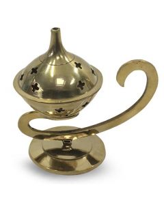 Brass Incense Burner with Handle (10cm)