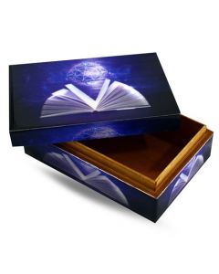 Caja De Madera Libro de Hechizos 15x10cm