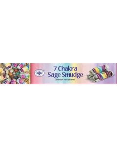 7 chakra sage smudge box containing the premium masala sticks