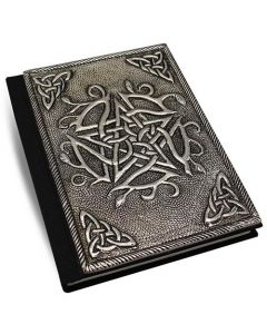 Leather Journal With Metal Pentagram 10x15cm
