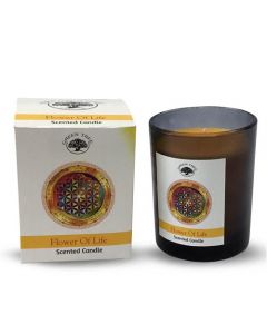 Green Tree Flower Of Life Scented Candle 210 Grams