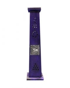 Purple Tower Incense Burner with Elephant