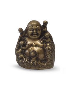 Gelukkig Boeddha Met Spelende Kinderen