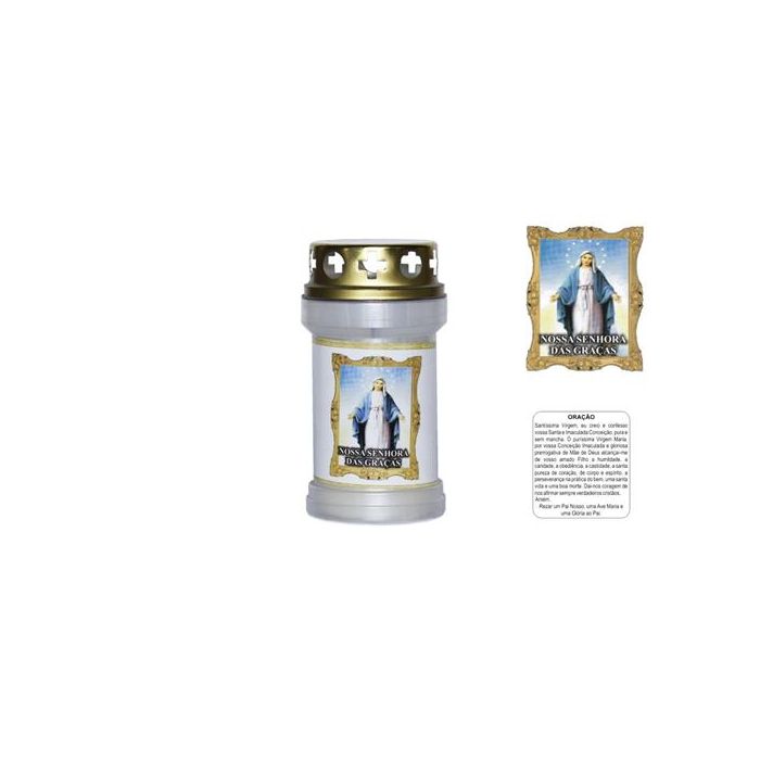 Nuestra Sra De Fatima White Candle tall main image 1