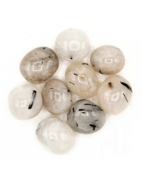 Tourmaline Quartz 'A' Tumbled Stones 200 gr