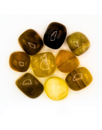 Yellow Fluorite 'A' Tumbled Stones 200 gr