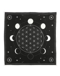Moon Phase Crystal Grid Altar Cloth 70x70cm
