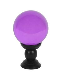 Large purple crystal ball on stand