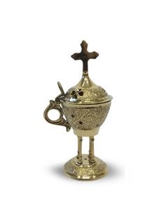 Pyali Quemador de Incienso con cruz 15cm