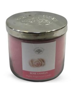 Green Tree Rose Vanille Geurkaars 400 Gram