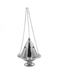 Quemador de incienso colgante cromado 16 cm
