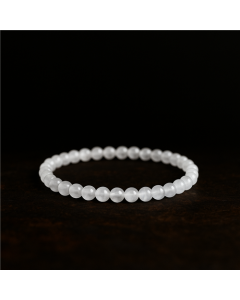 Selenite 'AA' bracelet 4mm - China