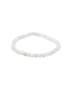 White Moostone 'AA' Bracelet 4mm - Madagascar