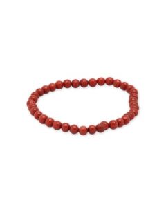 Rode Jaspis kralen armband 4 mm - Zuid-Afrika
