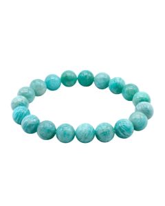 Amazoniet 'AA' kralen armband 10 mm - Mozambique