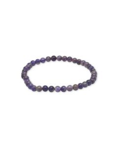 Pulsera de amatista oscura de 4 mm - Sudáfrica