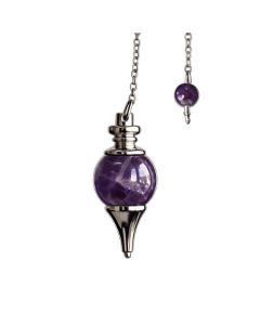 Amethist bol Pendel 4cm