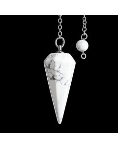 Howlite conical pendulum 3.5cm