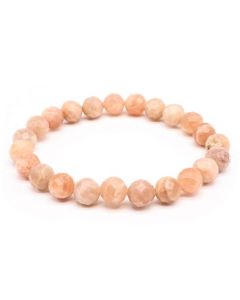 Sunstone Faceted Beads Bracelet 8mm - Tanzania