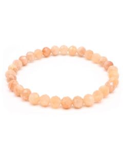 Sunstone Faceted Beads Bracelet 6mm - Tanzania