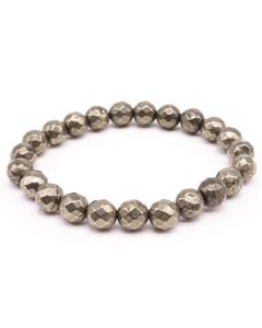 Pyrite Faceted Beads Bracelet 8mm - Peru