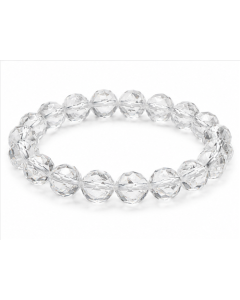 Rock Crystal Faceted Beads Bracelet 6mm - Brazil