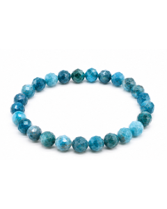 Apatite Faceted Beads Bracelet 6mm - Madagascar