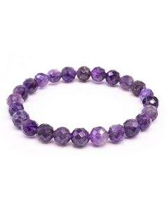  Amethyst Faceted Beads Bracelet 8mm - South Africa