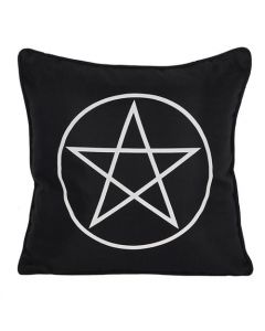 Black and White Pentagram Cushion